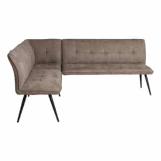 XXXLutz Rohová Lavice Kov Textil Hnědá Černá Hom`in