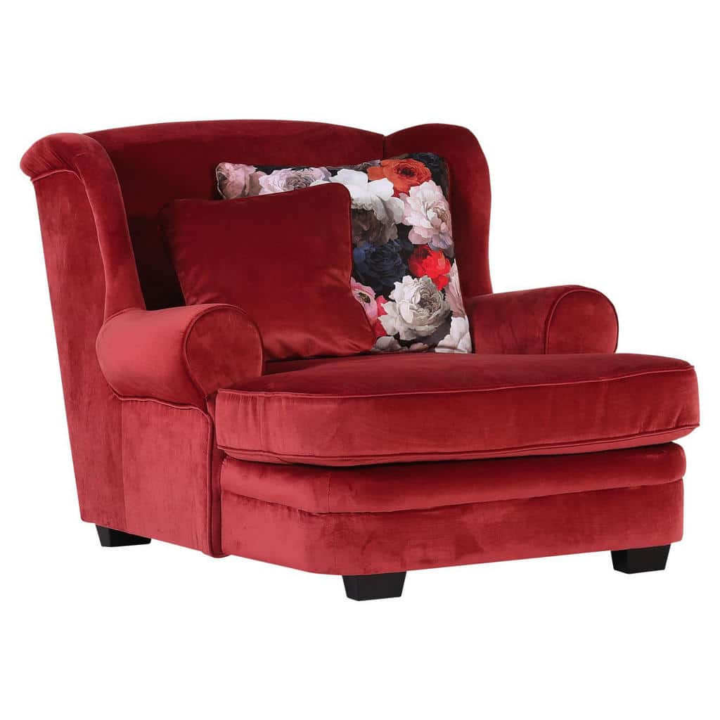 XXXLutz Křeslo Ušák Textil Červená Ambia Home