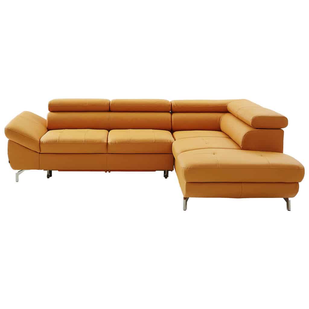 XXXLutz Sedací Souprava Kůže Curry Žlutá Novel