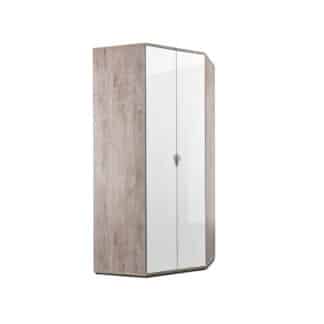 XXXLutz Rohová Skříň Bílá Barvy Dubu Xora