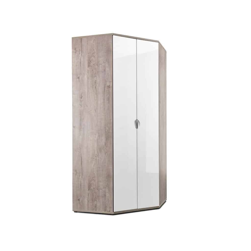 XXXLutz Rohová Skříň Bílá Barvy Dubu Xora