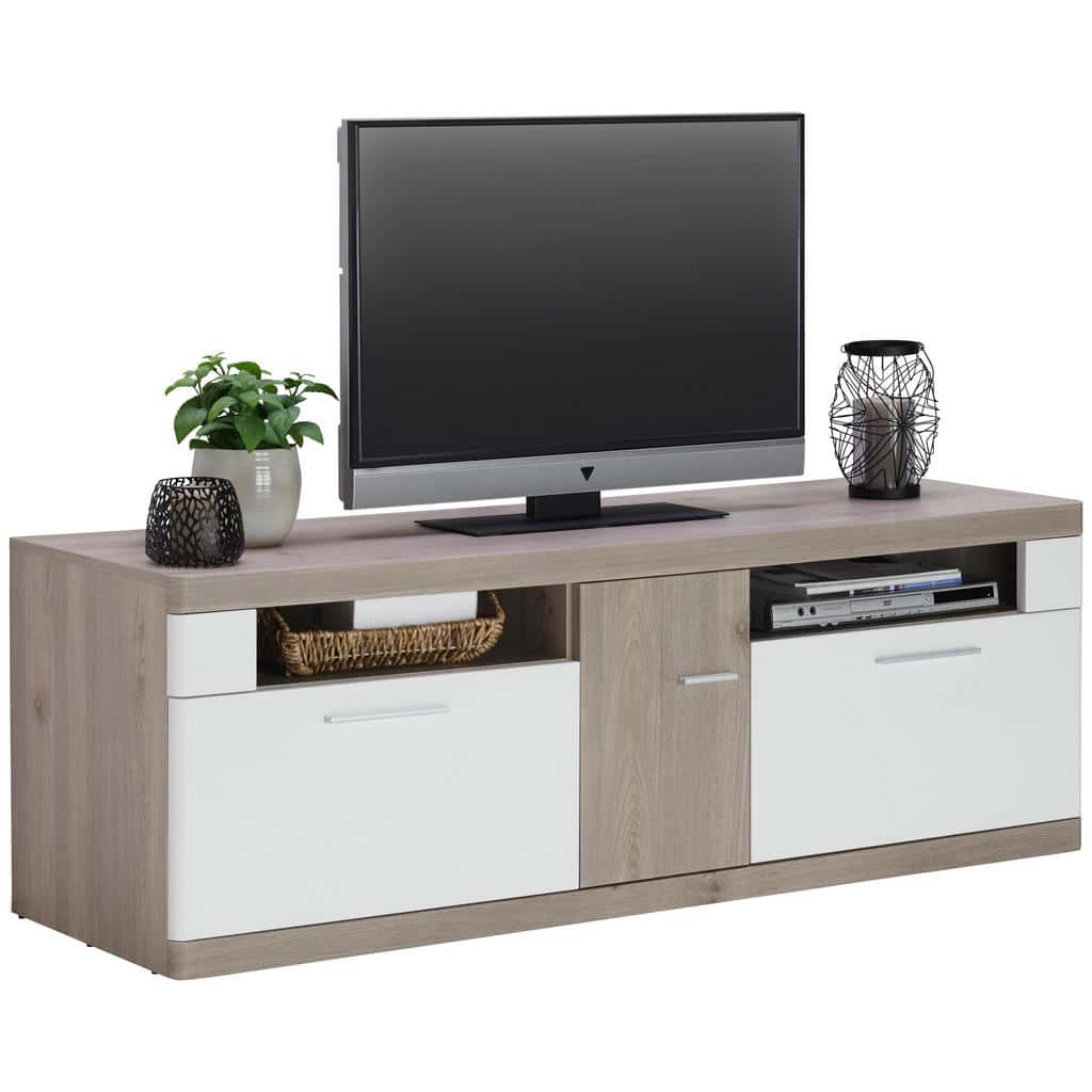 XXXLutz Komoda Lowboard Bílá Barvy Dubu Xora