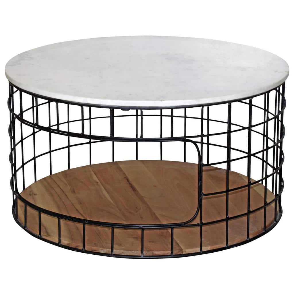 XXXLutz Konferenční Stolek Akácie Přírodní Barvy Černá Bílá Novel