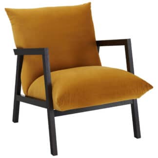 XXXLutz Křeslo Dřevo Textil Žlutá Barvy Wenge Carryhome