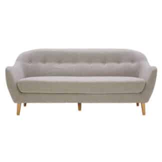 XXXLutz Třímístná Pohovka Dřevo Textil Světle Šedá