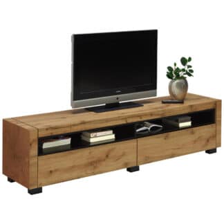 XXXLutz Nízká Komoda Černá Barvy Dubu Xora