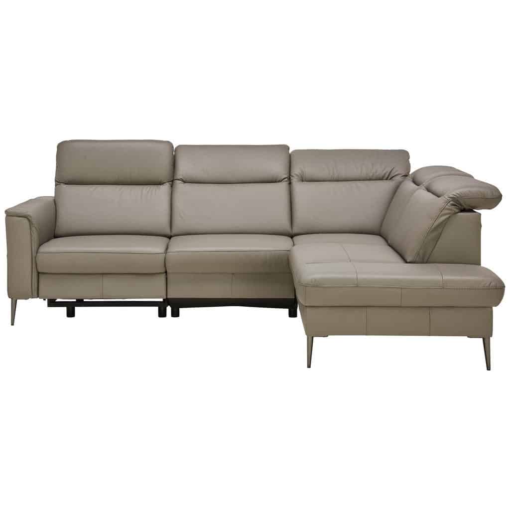 XXXLutz Sedací Souprava Kůže Šedá Stylife