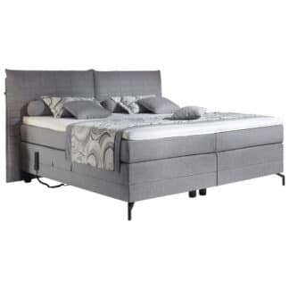 XXXLutz Postel Boxspring 180/200 Cm Textil Světle Šedá Esposa