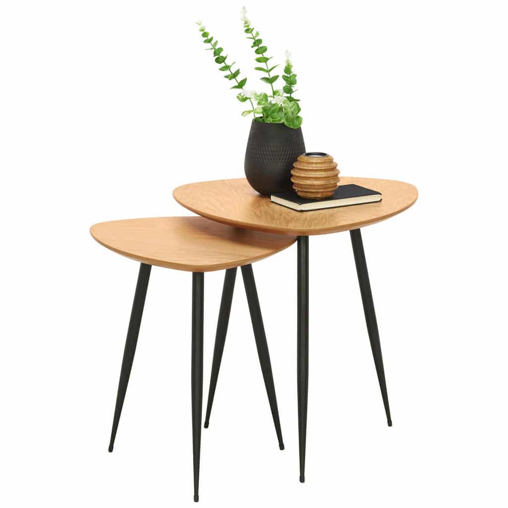 XXXLutz Sada Zasouvacích Stolků Dub Černá Barvy Dubu Xora