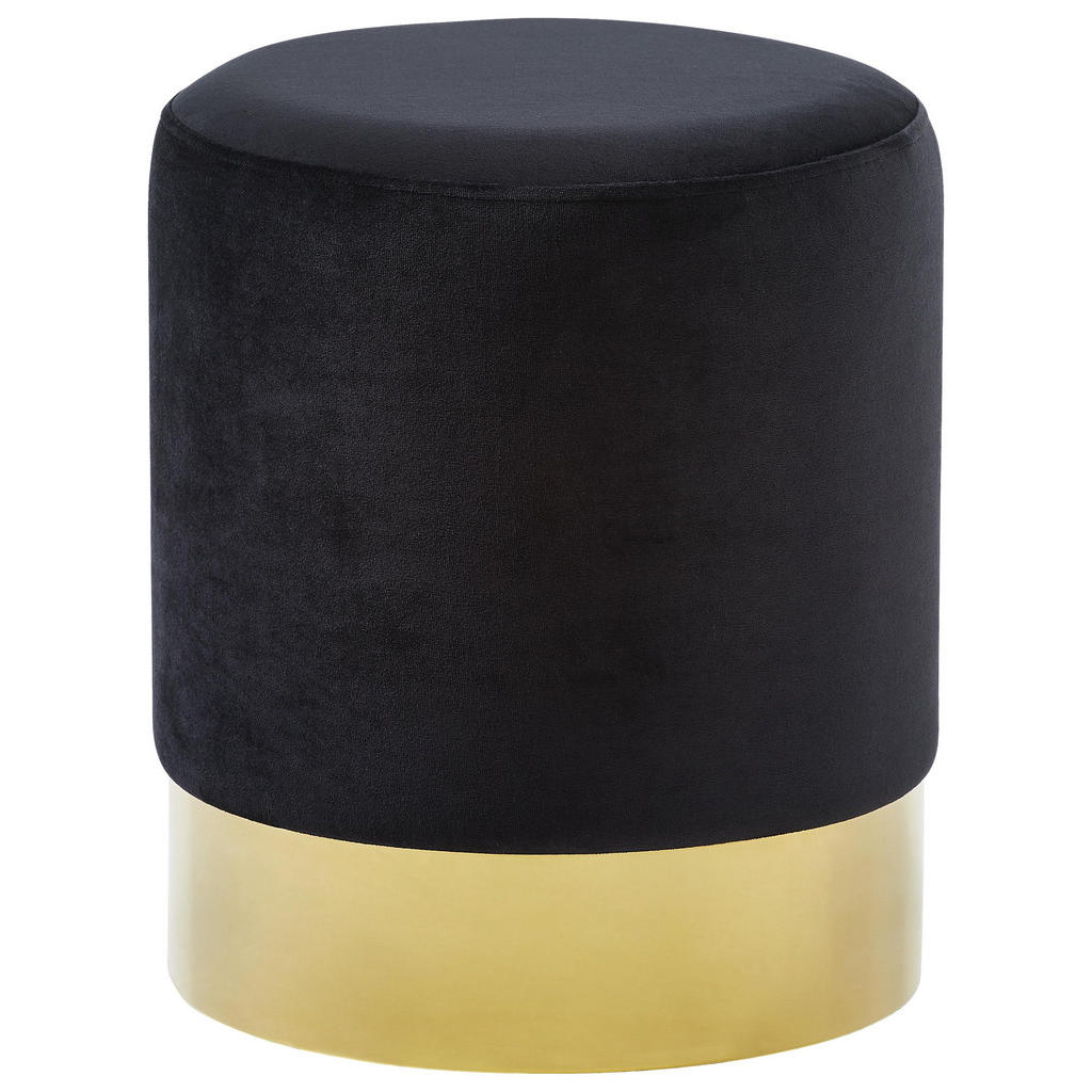 XXXLutz Taburet Černá Barvy Zlata Xora