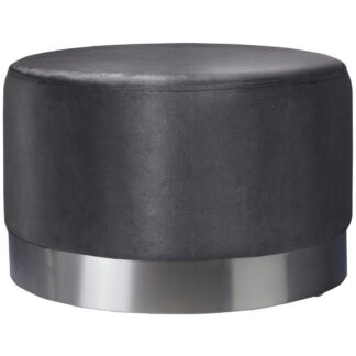 XXXLutz Taburet Šedá Barvy Nerez Oceli Xora