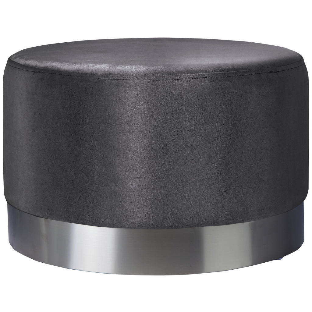 XXXLutz Taburet Šedá Barvy Nerez Oceli Xora