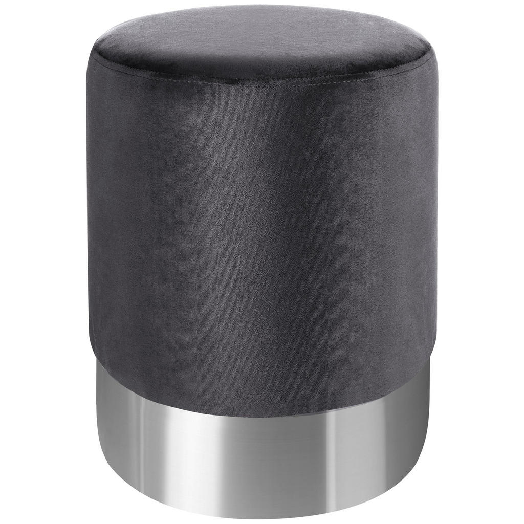 XXXLutz Taburet Šedá Barvy Nerez Oceli Xora