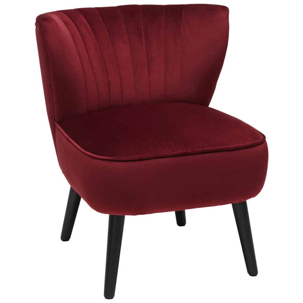 XXXLutz Křeslo Textil Černá Tmavě Červená Xora