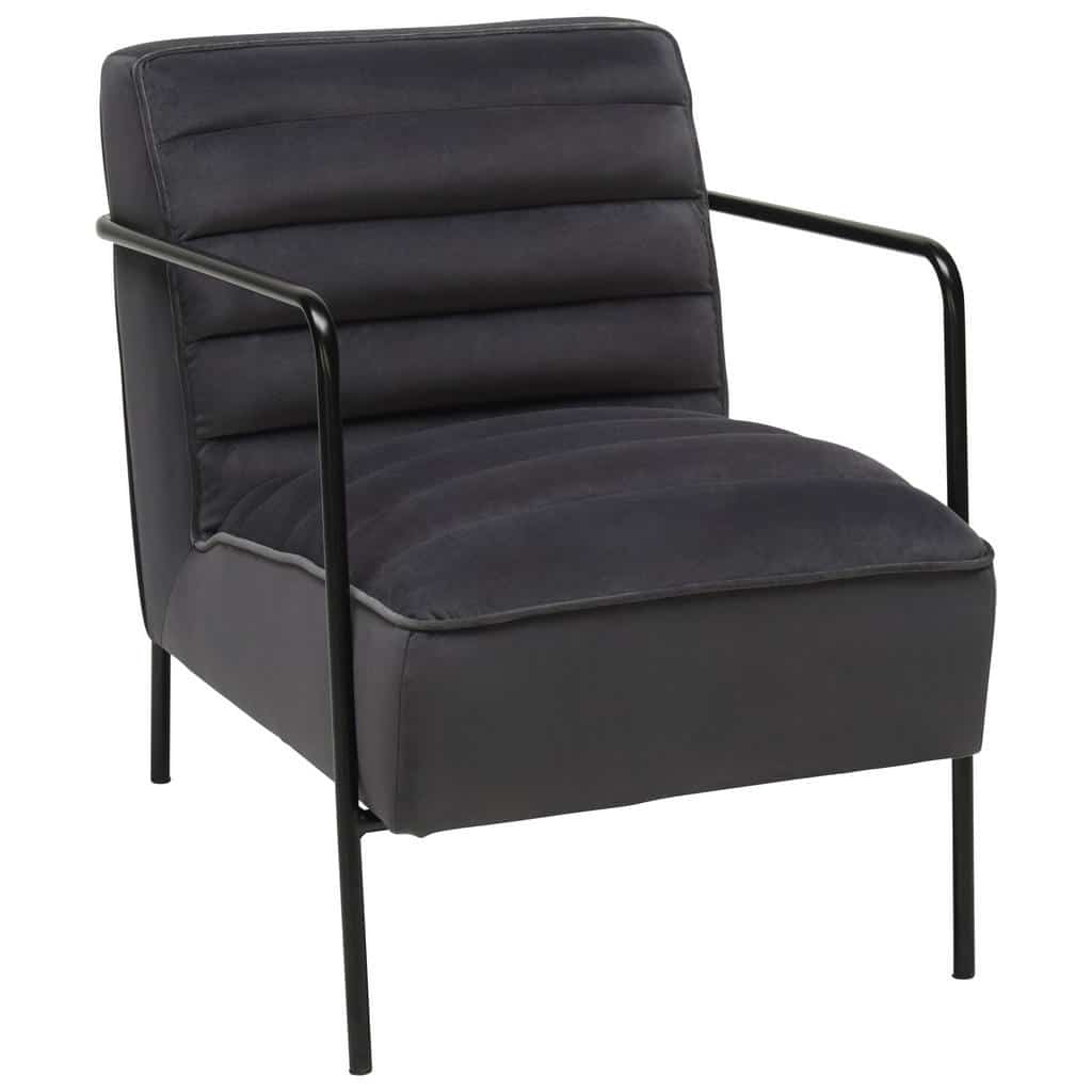 XXXLutz Křeslo Kov Textil Šedá Černá Xora