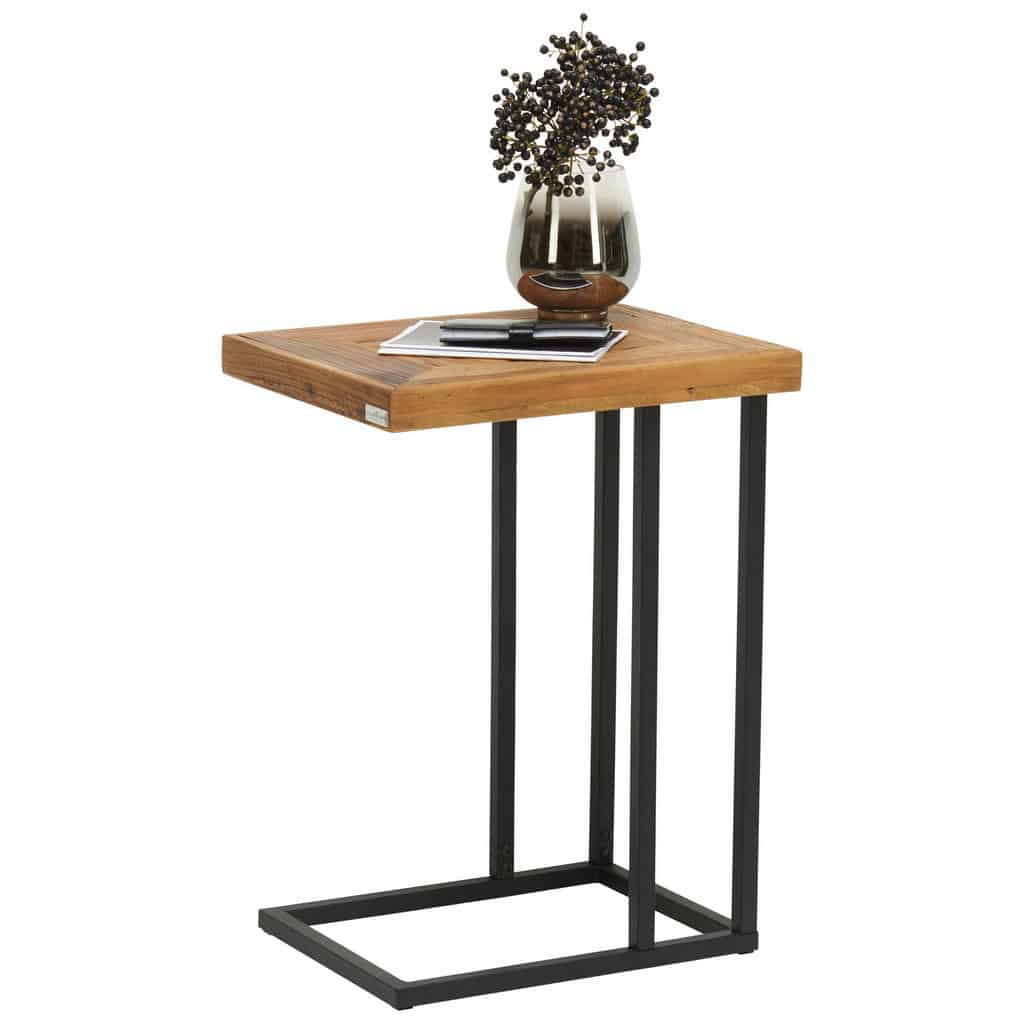 XXXLutz Odkládací Stolek Recyklované Dřevo Jilm Přírodní Barvy Černá Barvy...