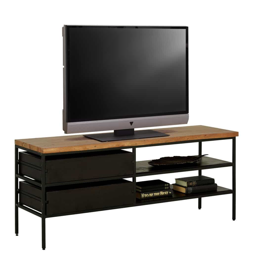 XXXLutz Komoda Lowboard Černá Barvy Akácie Ambia Home