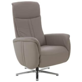 XXXLutz Relaxační Křeslo Kůže Šedá Beldomo Speed