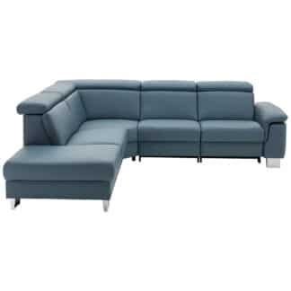 XXXLutz Sedací Souprava Kůže Modrá Beldomo Speed