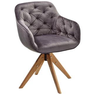 XXXLutz Židle S Područkami Šedá Barvy Dubu Landscape