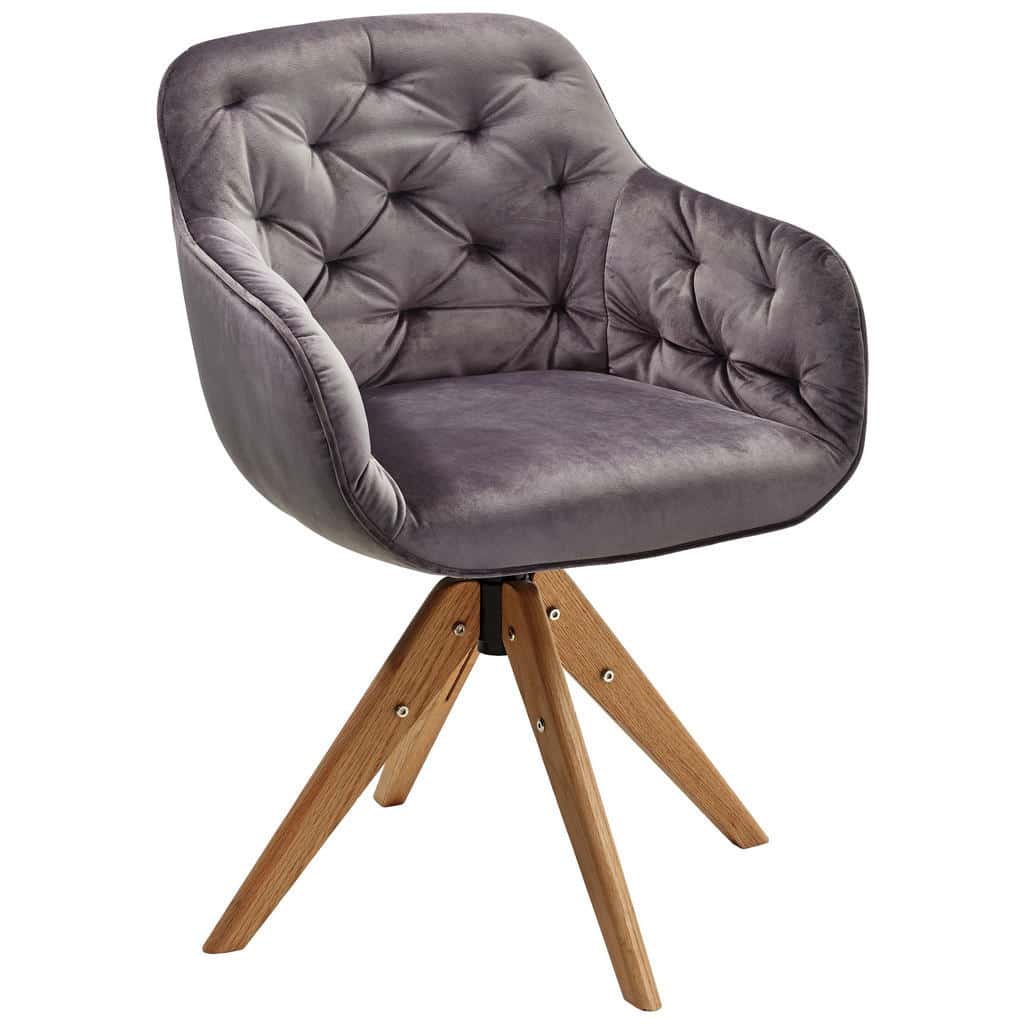 XXXLutz Židle S Područkami Šedá Barvy Dubu Landscape