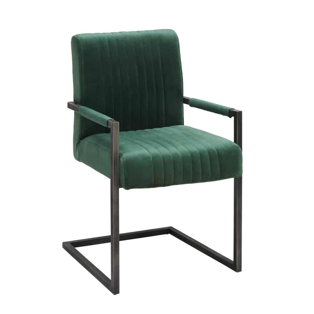 XXXLutz Židle S Područkami Zelená Černá Ambia Home