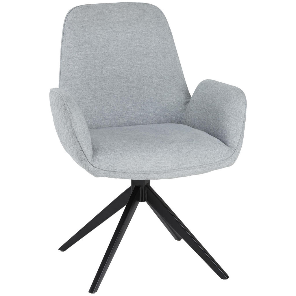 XXXLutz Židle S Područkami Šedá Černá Novel