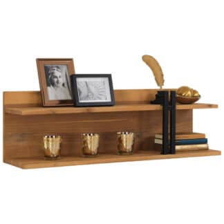 XXXLutz Nástěnná Police Akácie Černá Barvy Akácie Landscape