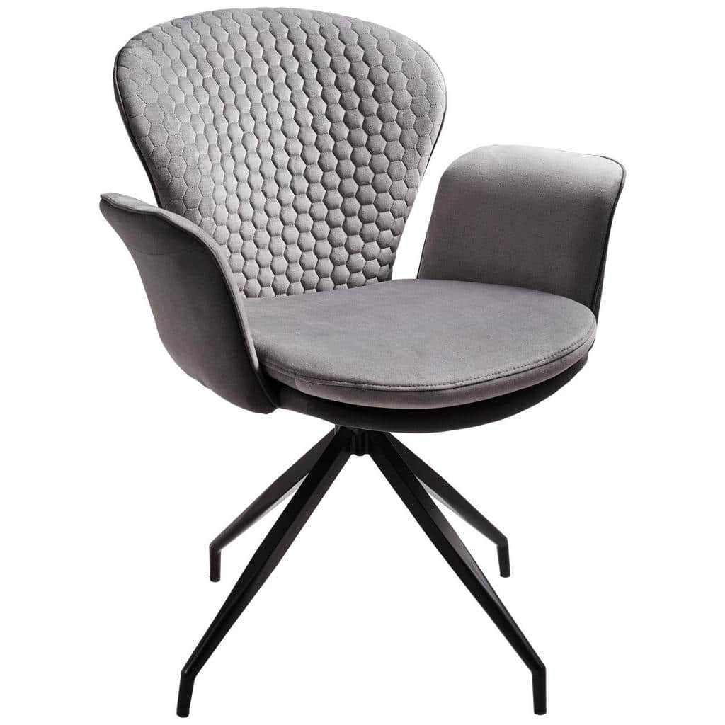 XXXLutz Židle S Područkami Černá Světle Šedá Tmavě Šedá Novel