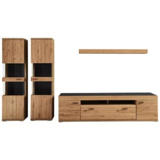 XXXLutz Obývací Stěna Dub Barvy Dubu Barvy Břidlice Voleo