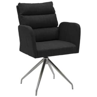 XXXLutz Židle S Područkami Černá Barvy Nerez Oceli Dieter Knoll