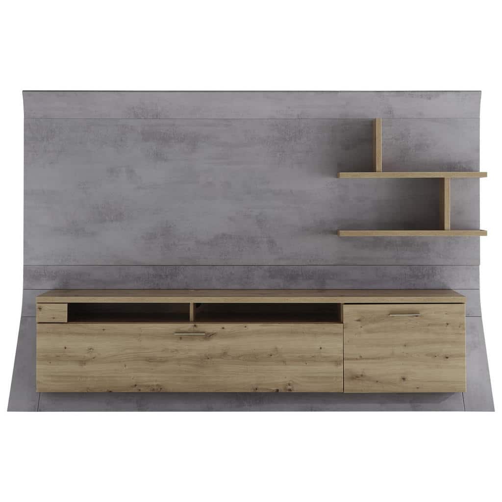 XXXLutz Obývací Stěna Šedá Barvy Dubu Stylife