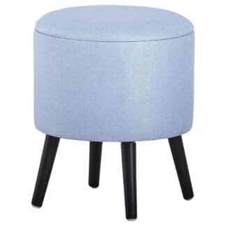 XXXLutz Taburet Borovice Černá Světle Modrá Xora