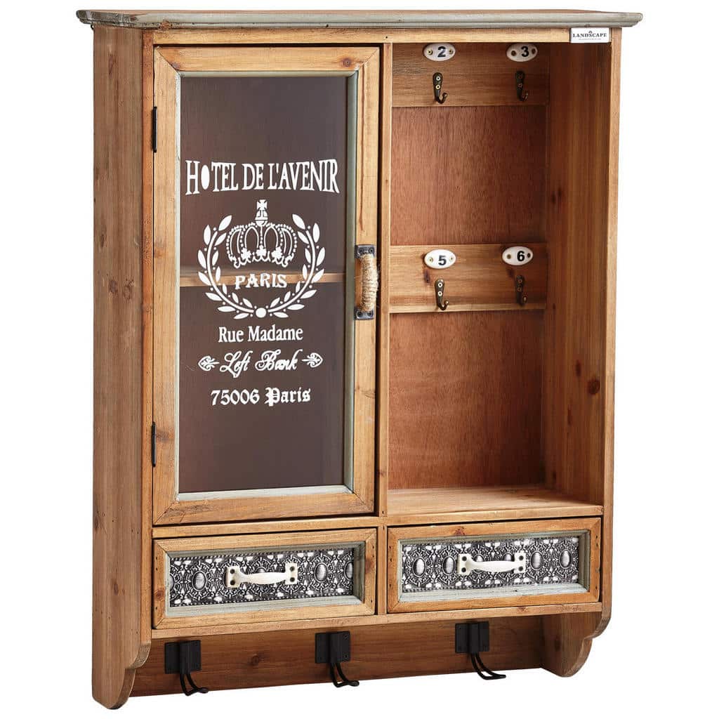 XXXLutz Závěsná Vitrína Šedá Bílá Barvy Borovice Landscape