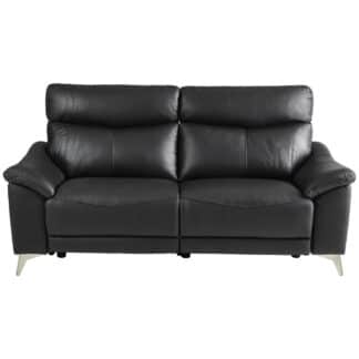 XXXLutz 25-Sedák Černá Kombinace Pravá Kůže/vzhled Kůže Xora