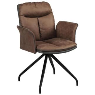 XXXLutz Židle S Područkami Hnědá Šedá Hom`in