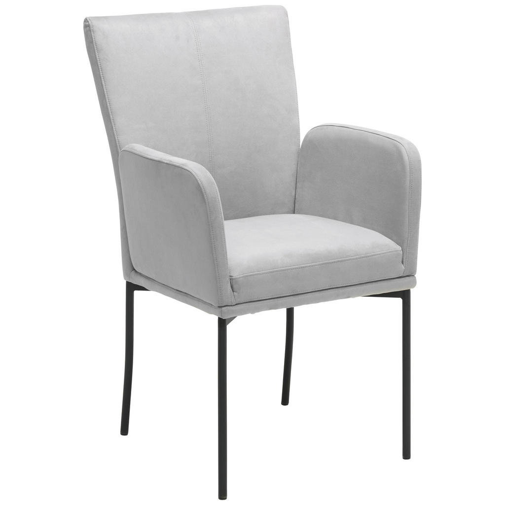 XXXLutz Židle S Područkami Černá Světle Šedá Dieter Knoll