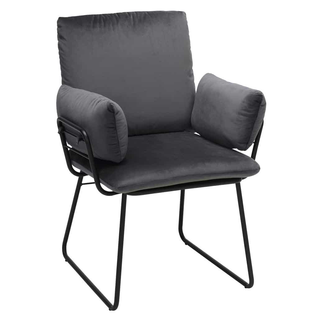 XXXLutz Židle S Područkami Tmavě Šedá Novel