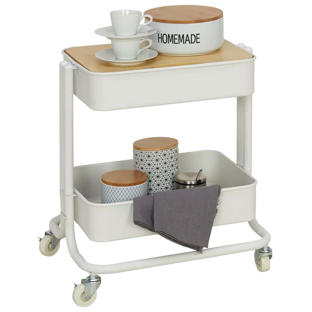 XXXLutz Servírovací Vozík Bílá Barvy Dubu Carryhome