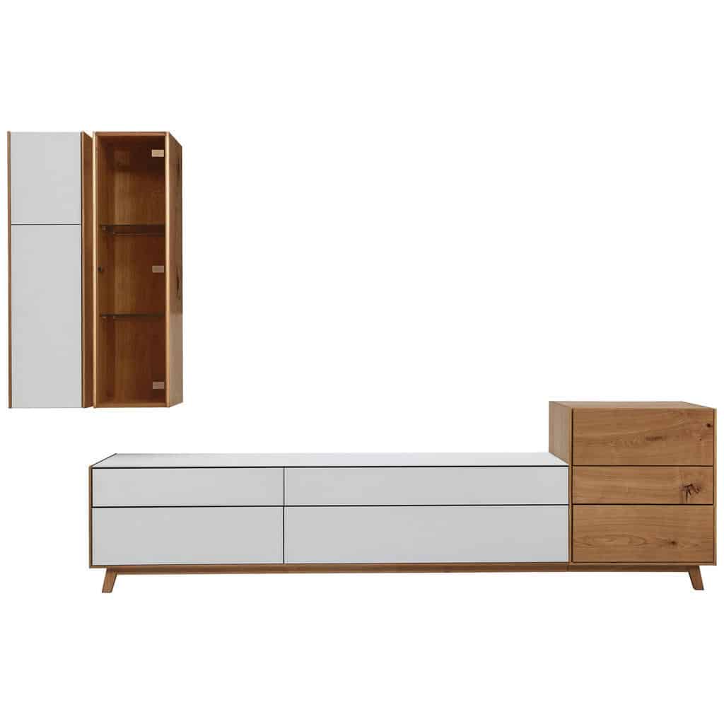 XXXLutz Obývací Stěna Bílá Barvy Dubu Dieter Knoll