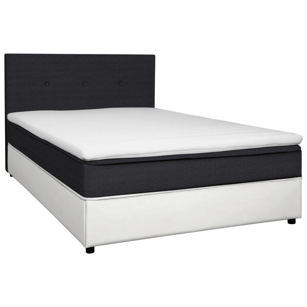 XXXLutz Postel Box 180/200 Cm Textil Kompozitní Dřevo Antracitová Bílá...