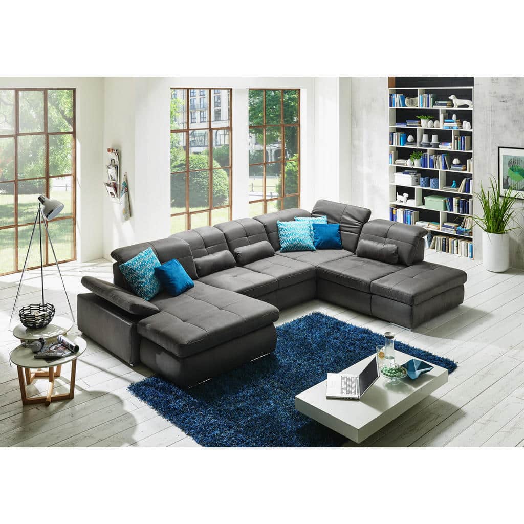 XXXLutz Sedací Souprava Textil Kompozitní Dřevo Šedá Beldomo Style