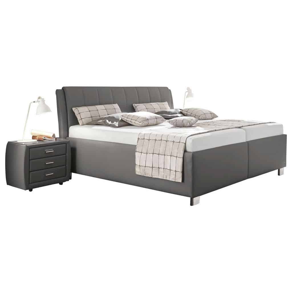 XXXLutz Čalouněná Postel 180/200 Cm Textil Šedá Novel