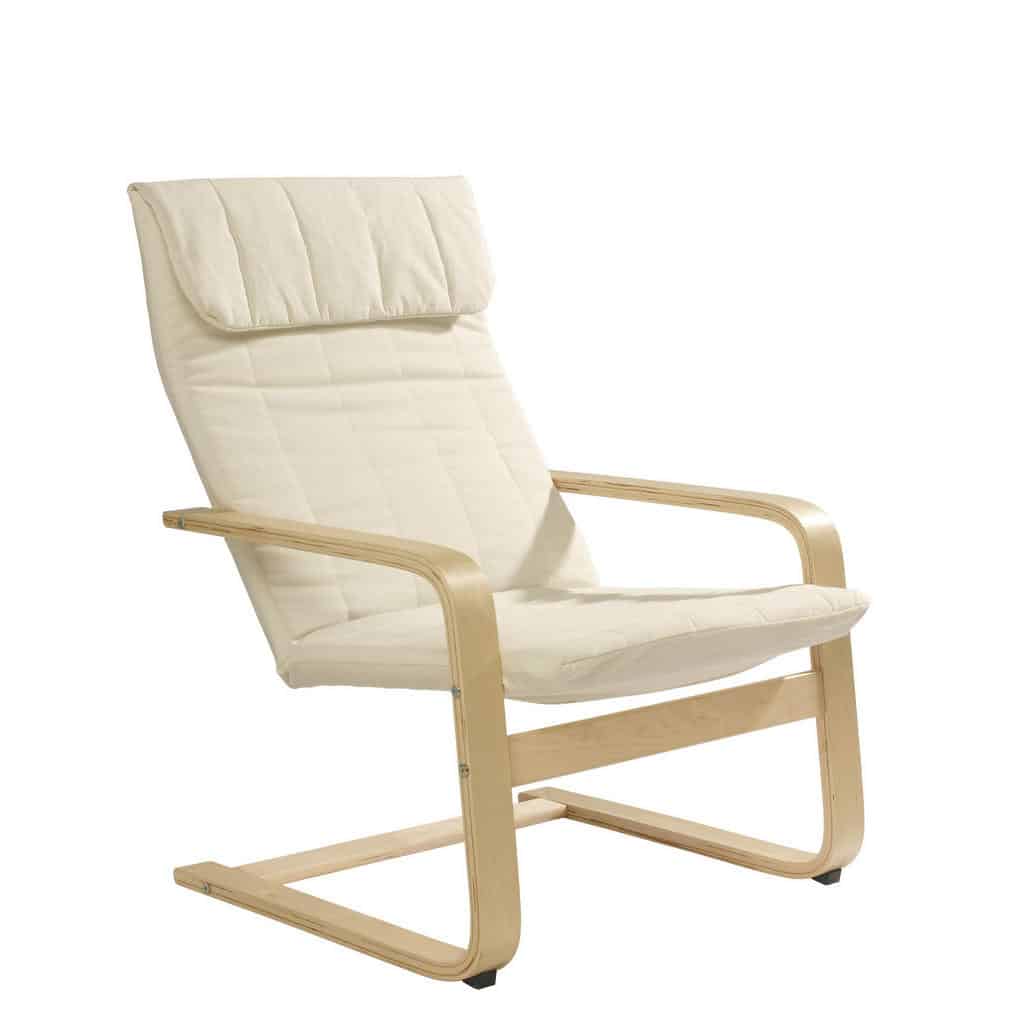 XXXLutz Relaxační Křeslo Dřevo Textil Přírodní Barvy Béžová Carryhome