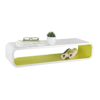 XXXLutz Nástěnný Regál Zelená Bílá Xora