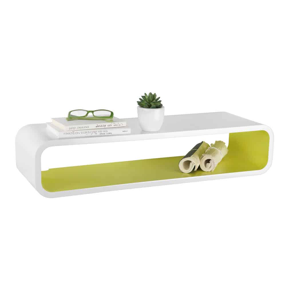 XXXLutz Nástěnný Regál Zelená Bílá Xora