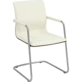 XXXLutz Židle S Područkami Bílá Barvy Ořechu Barvy Nerez Oceli Venjakob