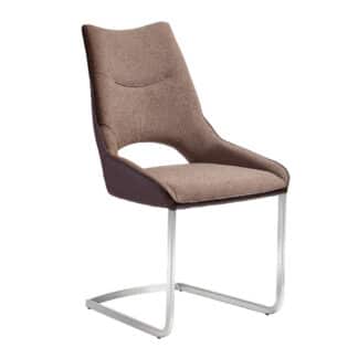 XXXLutz Pohupovací Židle Hnědá Barvy Nerez Oceli Novel