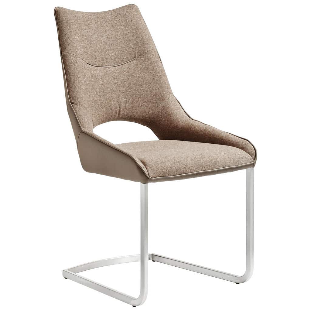 XXXLutz Pohupovací Židle Barvy Nerez Oceli Světle Hnědá Novel