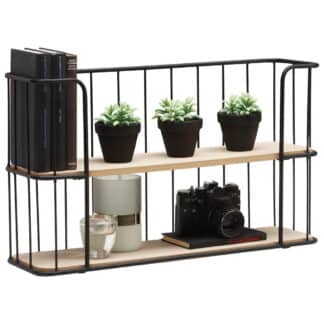 XXXLutz Nástěnný Regál Přírodní Barvy Černá Landscape